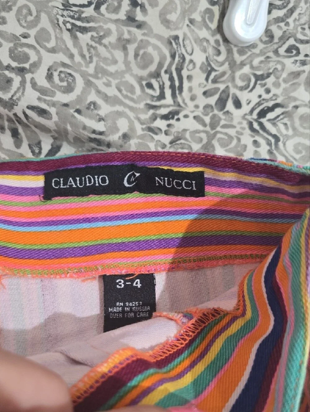 Striped Multicolor Pleated A-Line Skirt VINTAGE